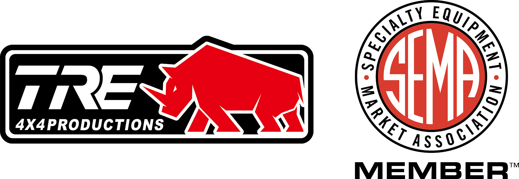 TRE 4x4 Productions Logo and SEMA Membership Logo